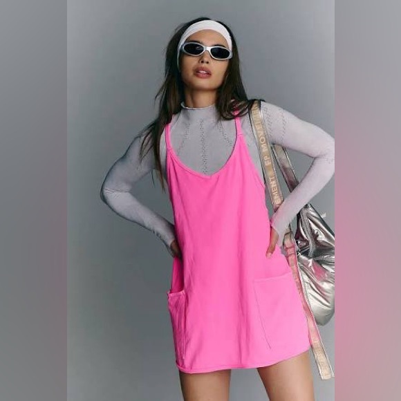 Free People Movement Hot Shot Pink Dress - Picture 9 of 9